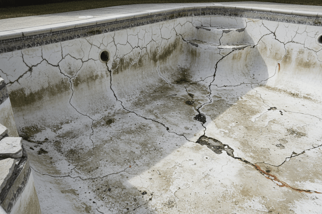 Pool Resurfacing - Before